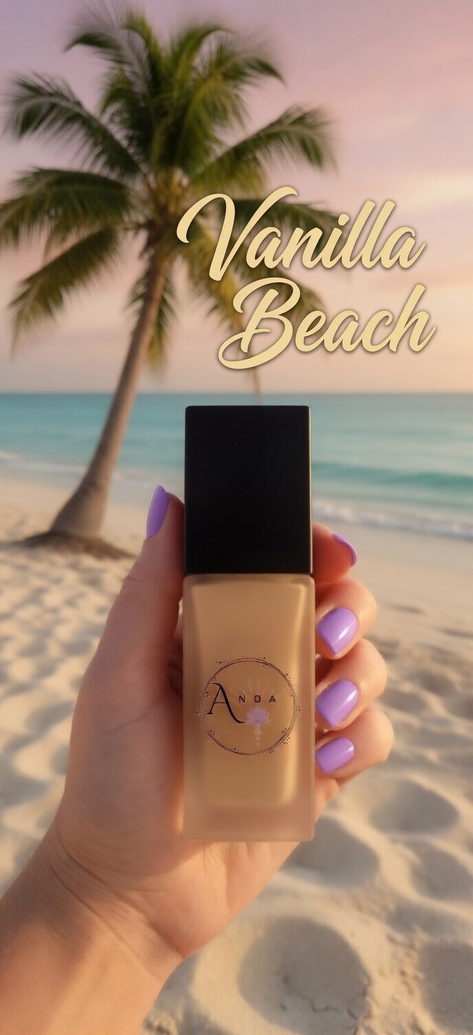 Fond de Teint VANILLA BEACH Haute Couvrance – Longue Tenue & Waterproof